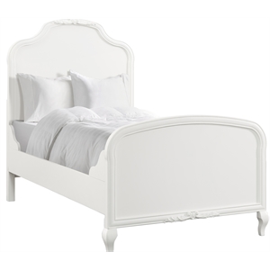 Bowery Hill Modern / Contemporary Twin Panel Bed in White Finish