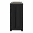 Bowery Hill Modern Metal 6-Shelf Console Table in Sand Black