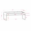 Bowery Hill Modern / Contemporary Glass Top Coffee Table in Gold