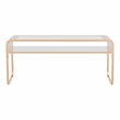 Bowery Hill Modern / Contemporary Glass Top Coffee Table in Gold