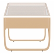 Bowery Hill Modern / Contemporary Glass Top Coffee Table in Gold