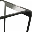 Bowery Hill Modern Glass Top 2-Piece Nesting Table Set in Black