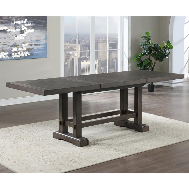 Bowery Hill Mango Dusky Cedar Brown Dining Set Rectangular Plank Effect 108