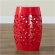 Bowery Hill Modern / Contemporary Red Metal Outdoor Side Table