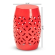 Bowery Hill Modern / Contemporary Red Metal Outdoor Side Table