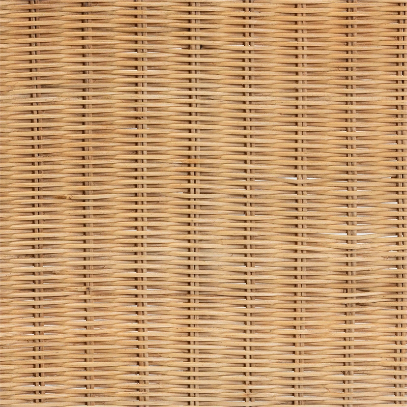 Bowery Hill Modern Bohemian Natural Brown Rattan Accent Bench