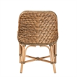 Bowery Hill Natural Brown Woven Rattan Dining Side Chair With Cushion