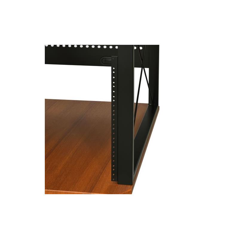 Bowery Hill Metal Cherry Music Desk Rectangular Cord Management 72