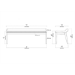 Bowery Hill Modern / Contemporary Dining Bench Chestnut Wire-Brush