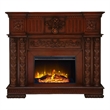 Bowery Hill Free-standing Rectangular Wooden Fireplace in Cherry