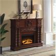 Bowery Hill Free-standing Rectangular Wooden Fireplace in Cherry