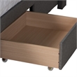 Bowery Hill Grey Fabric Full Size 3-Drawer Storage Platform Bed