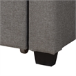 Bowery Hill Grey Fabric Full Size 3-Drawer Storage Platform Bed
