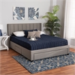 Bowery Hill Grey Fabric Full Size 3-Drawer Storage Platform Bed