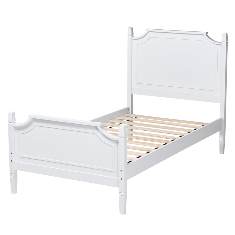 Bowery Hill Modern White Finished Wood Full Size Platform Bed
