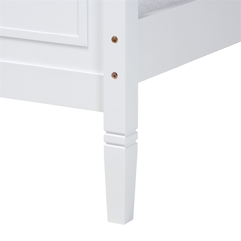 Bowery Hill Modern White Finished Wood Full Size Platform Bed