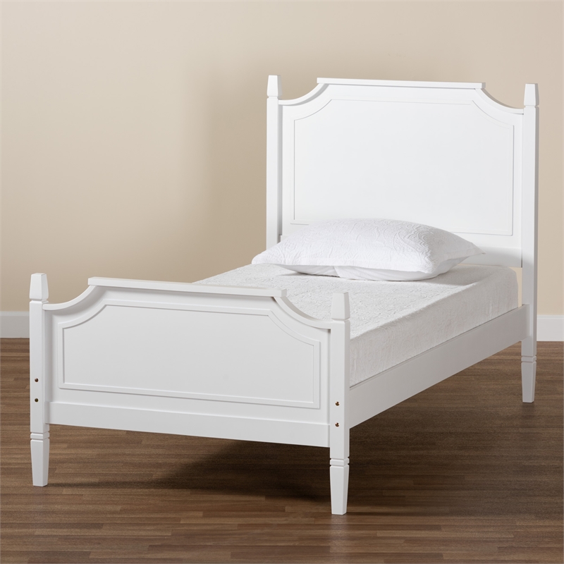 Bowery Hill Modern White Finished Wood Full Size Platform Bed