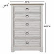 Bowery Hill White-Washed Wood Farmhouse Style 5-drawer Chest
