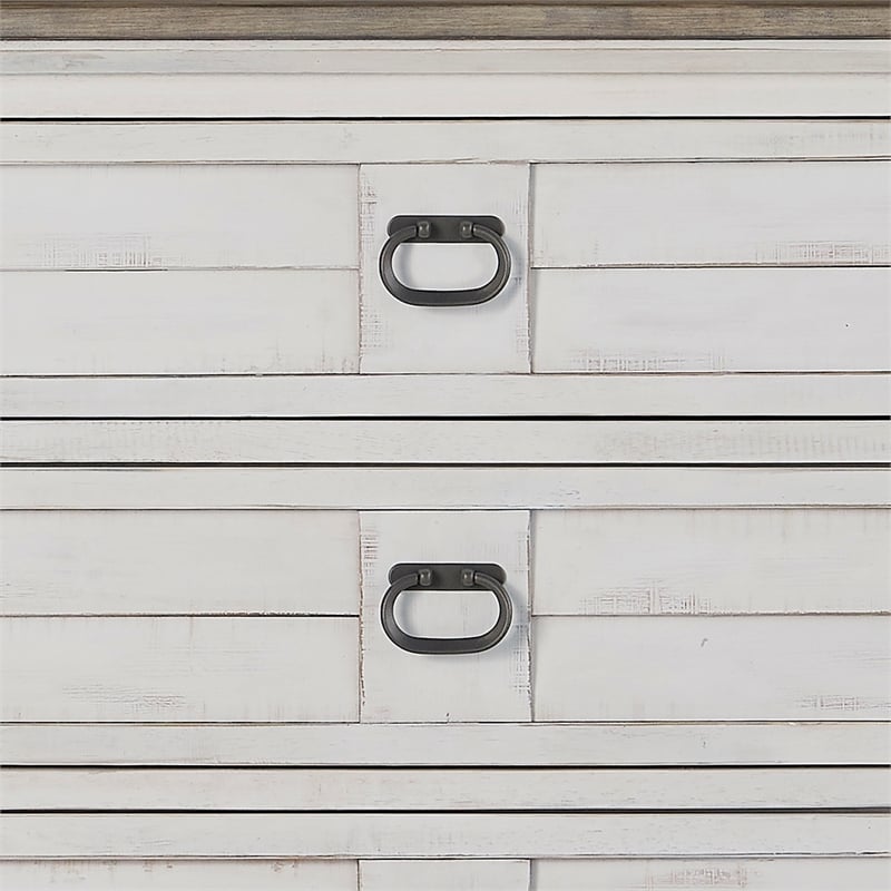 Bowery Hill White-Washed Wood Farmhouse Style 5-drawer Chest