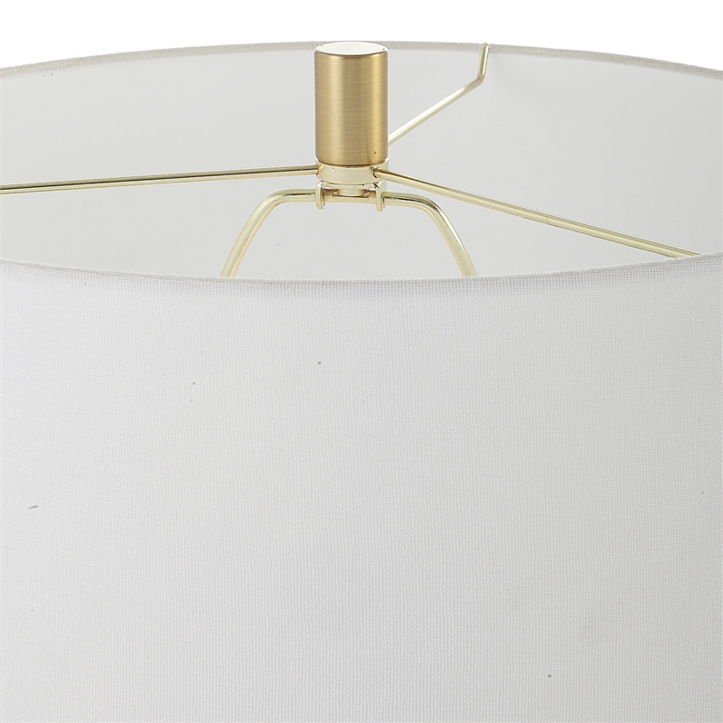 Bowery Hill 1-Light Contemporary Metal Floor Lamp in Black/Gold