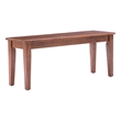 Bowery Hill Modern / Contemporary Dining Bench in Walnut Finish