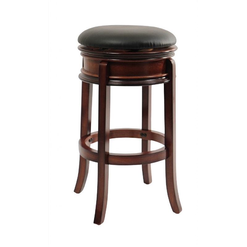 Bowery Hill Modern / Contemporary Swivel Backless Bar Stool - Brandy