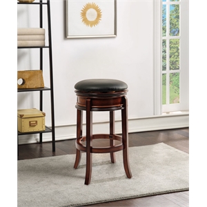 Bowery Hill Modern / Contemporary Swivel Backless Bar Stool - Brandy