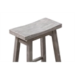 Bowery Hill Backless Saddle Counter Stool - Storm Gray Wire-Brush