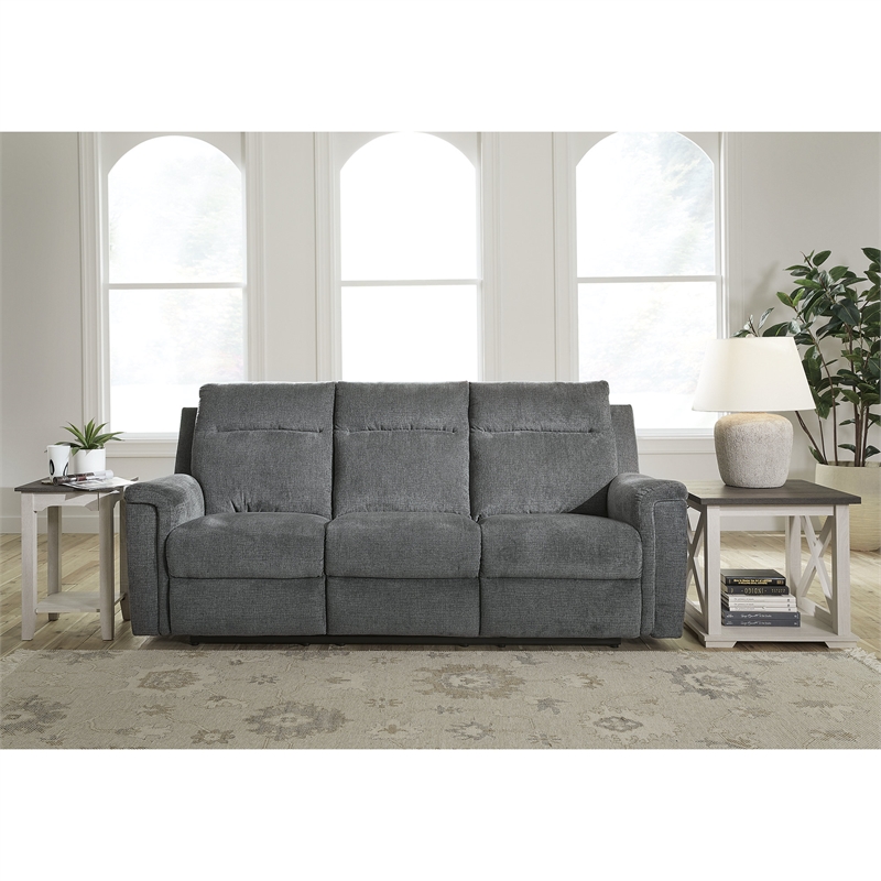 Bowery Hill Modern / Contemporary Gray Finish Power Reclining Sofa