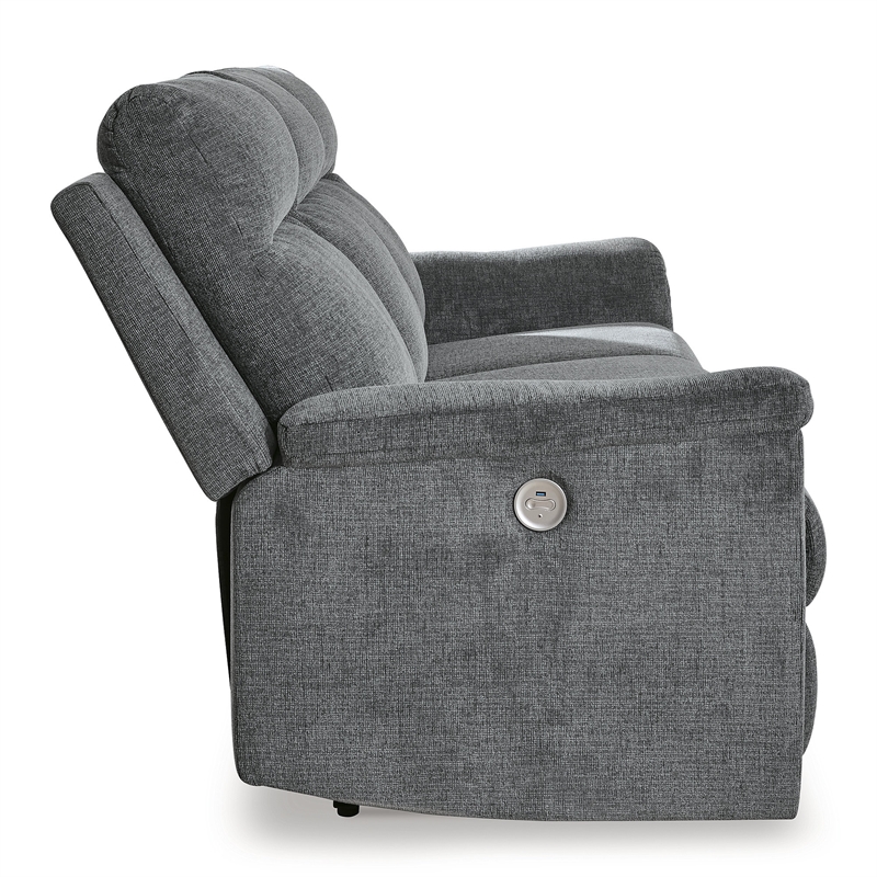 Bowery Hill Modern / Contemporary Gray Finish Power Reclining Sofa