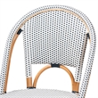Bowery Hill Two-Tone Navy and White Weaving and Natural Rattan Bar Stool