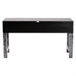 Bowery Hill Black and White Capiz Shell 3-Drawer Console Table
