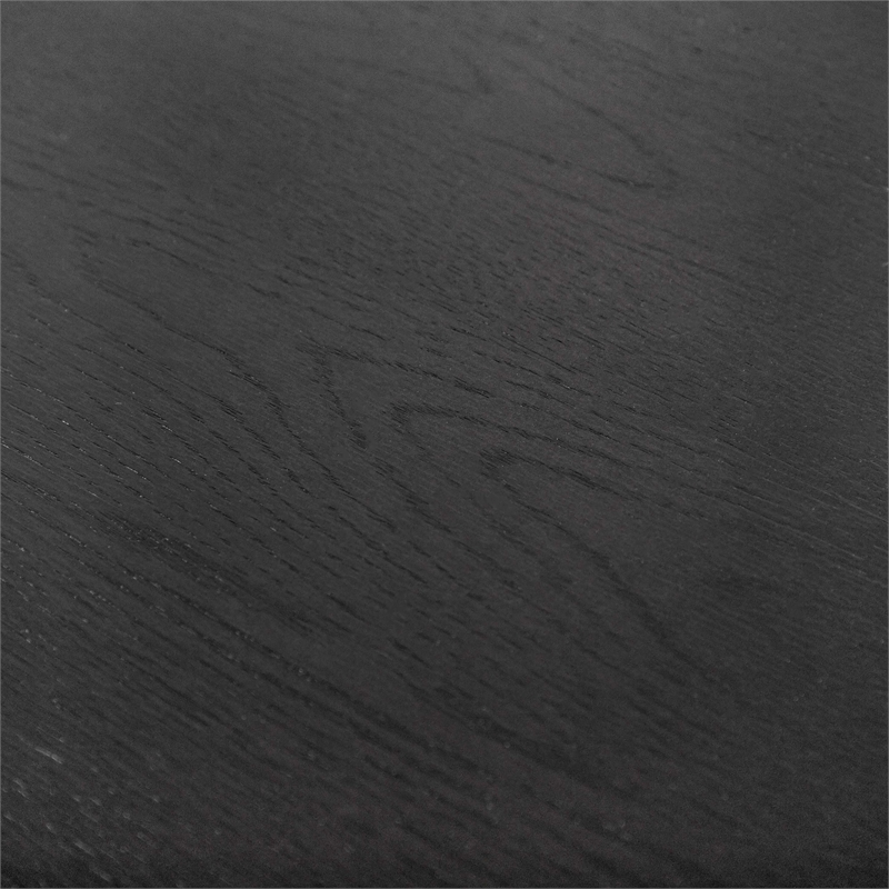 Bowery Hill Contemporary Wood Rectangular Dining Table in Black