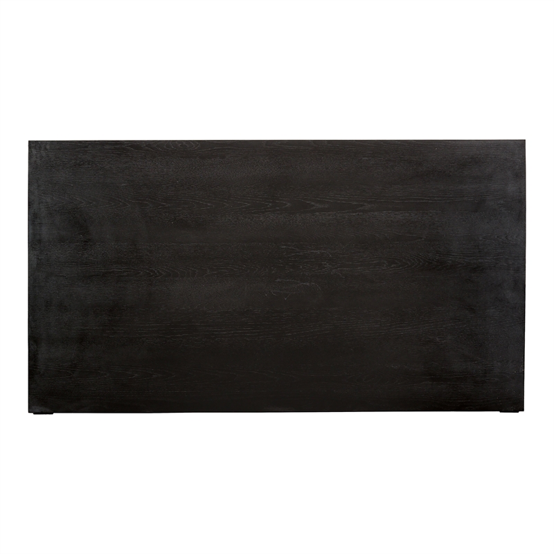 Bowery Hill Contemporary Wood Rectangular Dining Table in Black