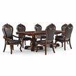 Bowery Hill Solid Wood 7-Piece Expandable Dining Set in Cherry