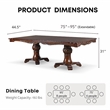 Bowery Hill Solid Wood 7-Piece Expandable Dining Set in Cherry