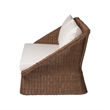 Bowery Hill Modern Bohemian Peanut Brown Braided Rattan Sofa