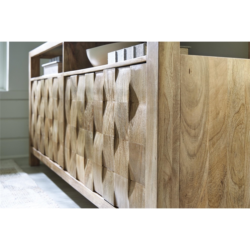 Bowery Hill Modern / Contemporary Natural Brown Accent Cabinet