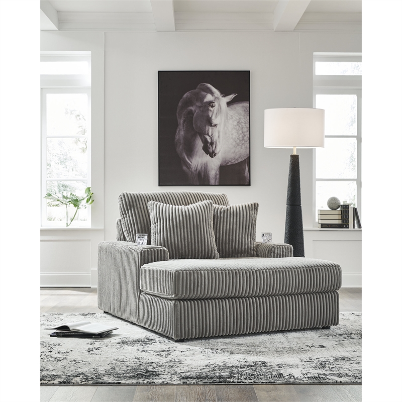 Bowery Hill Modern / Contemporary Corner-blocked Frame Gray Chaise