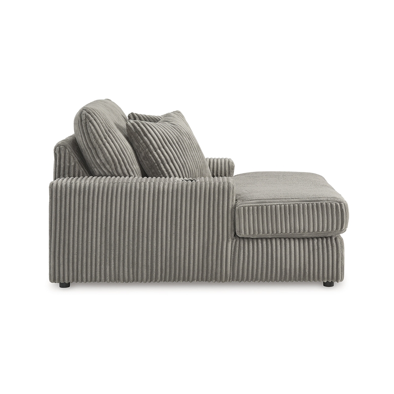 Bowery Hill Modern / Contemporary Corner-blocked Frame Gray Chaise
