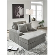 Bowery Hill Modern / Contemporary Corner-blocked Frame Gray Chaise
