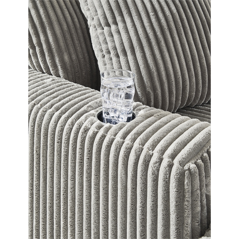 Bowery Hill Modern / Contemporary Corner-blocked Frame Gray Chaise