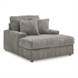Bowery Hill Modern / Contemporary Corner-blocked Frame Gray Chaise