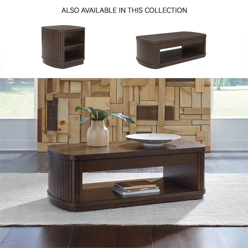 Bowery Hill Modern / Contemporary Dark Brown Lift-Top Coffee Table