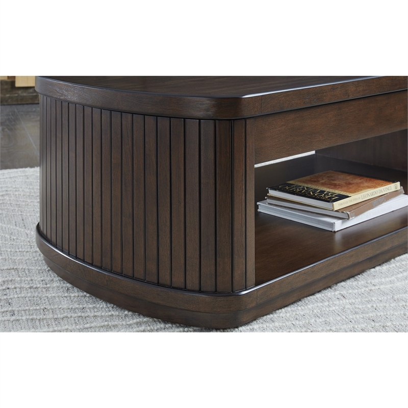 Bowery Hill Modern / Contemporary Dark Brown Lift-Top Coffee Table