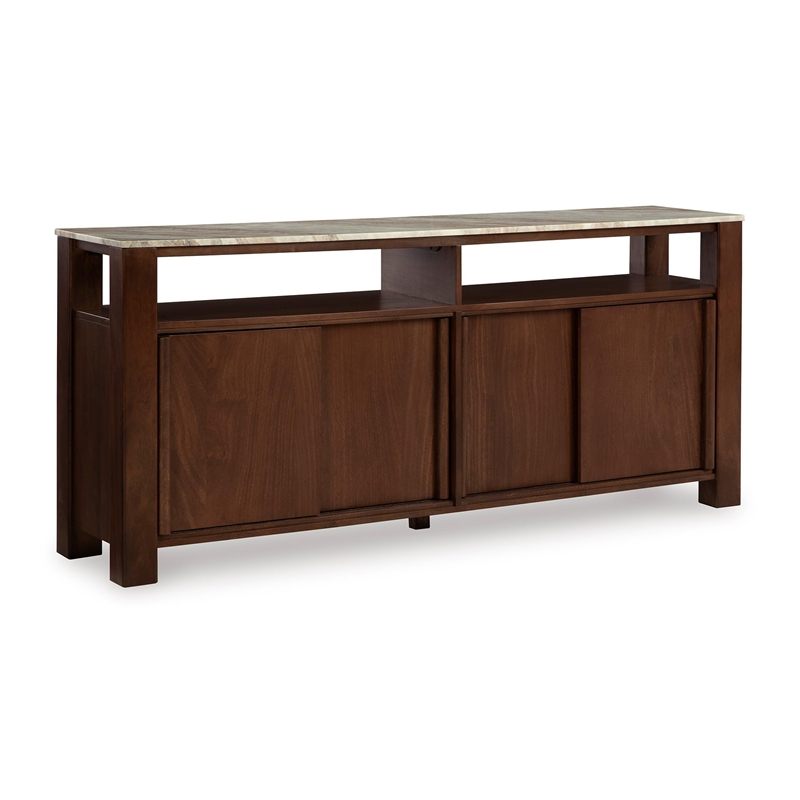 Bowery Hill Modern / Contemporary Dark Brown Finish Accent Cabinet