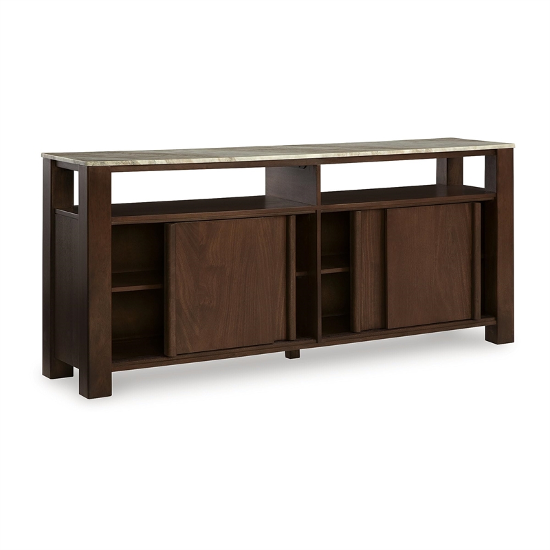 Bowery Hill Modern / Contemporary Dark Brown Finish Accent Cabinet