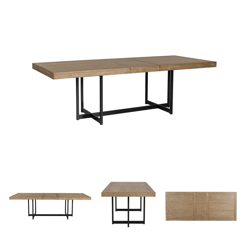 Bowery Hill Modern / Contemporary Light Brown Dining Extension Table
