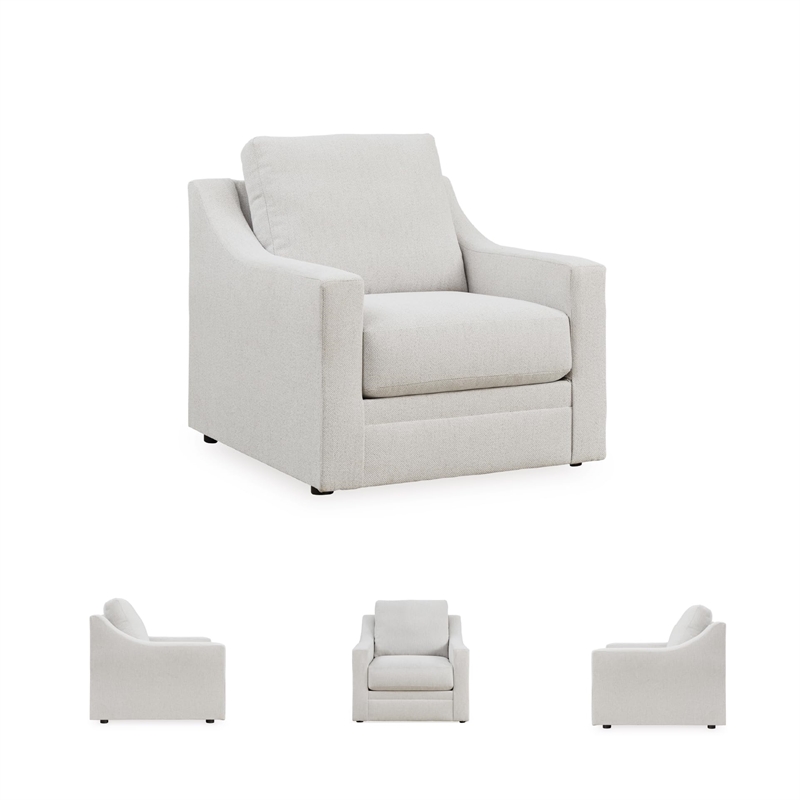 Bowery Hill Modern / Contemporary Corner-blocked Frame Beige Chair