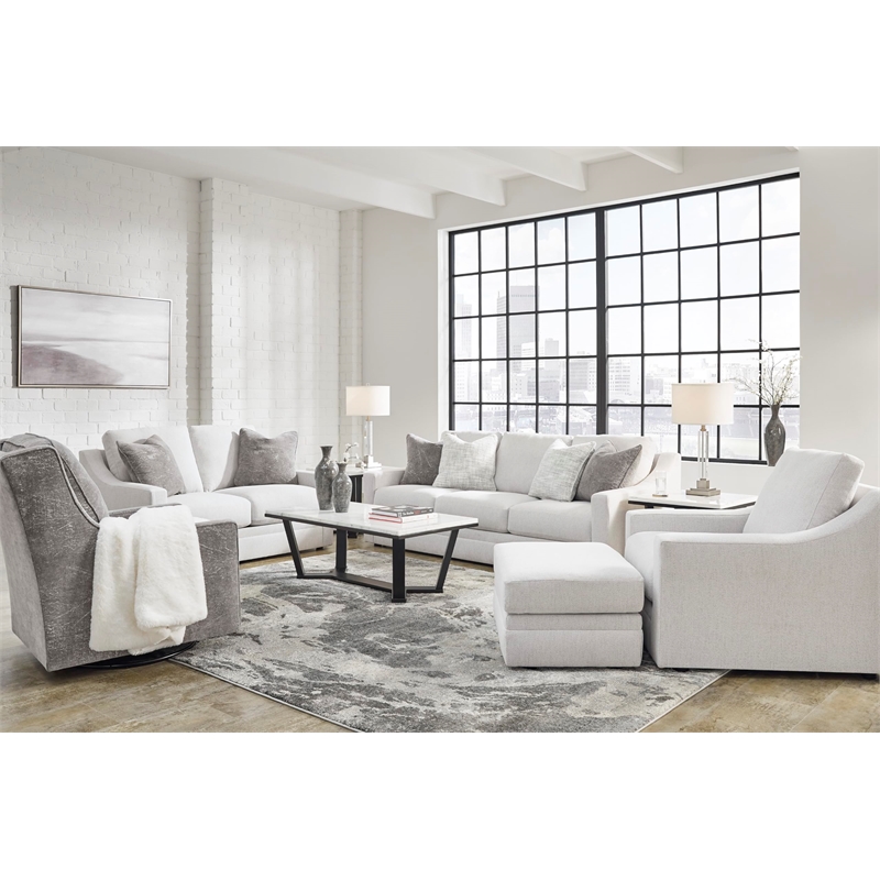 Bowery Hill Modern / Contemporary Corner-blocked Frame Beige Chair